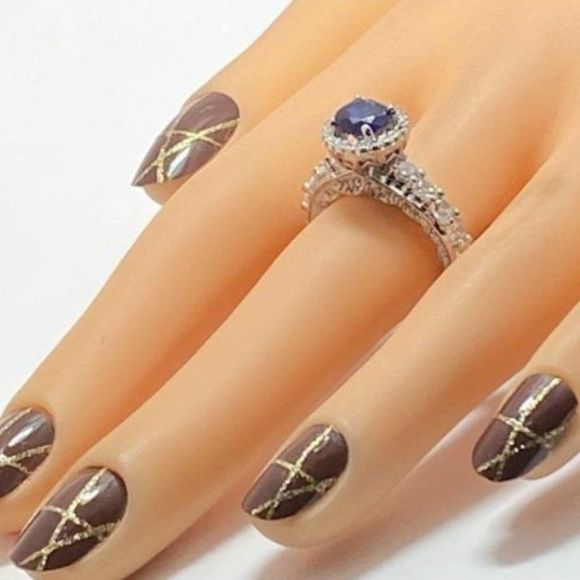 3.50 CTW Blue and Sapphire Ring - Picture 3 of 3